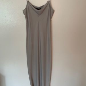 Banana Republic satin midi dress with cowl neck